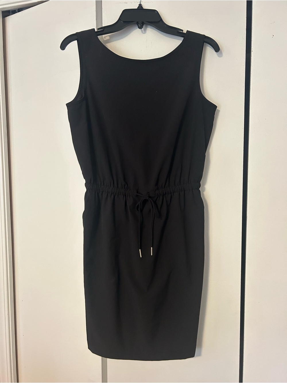Calvin Klein Commuter Sleeveless Drawstring Waist Sheath Dress